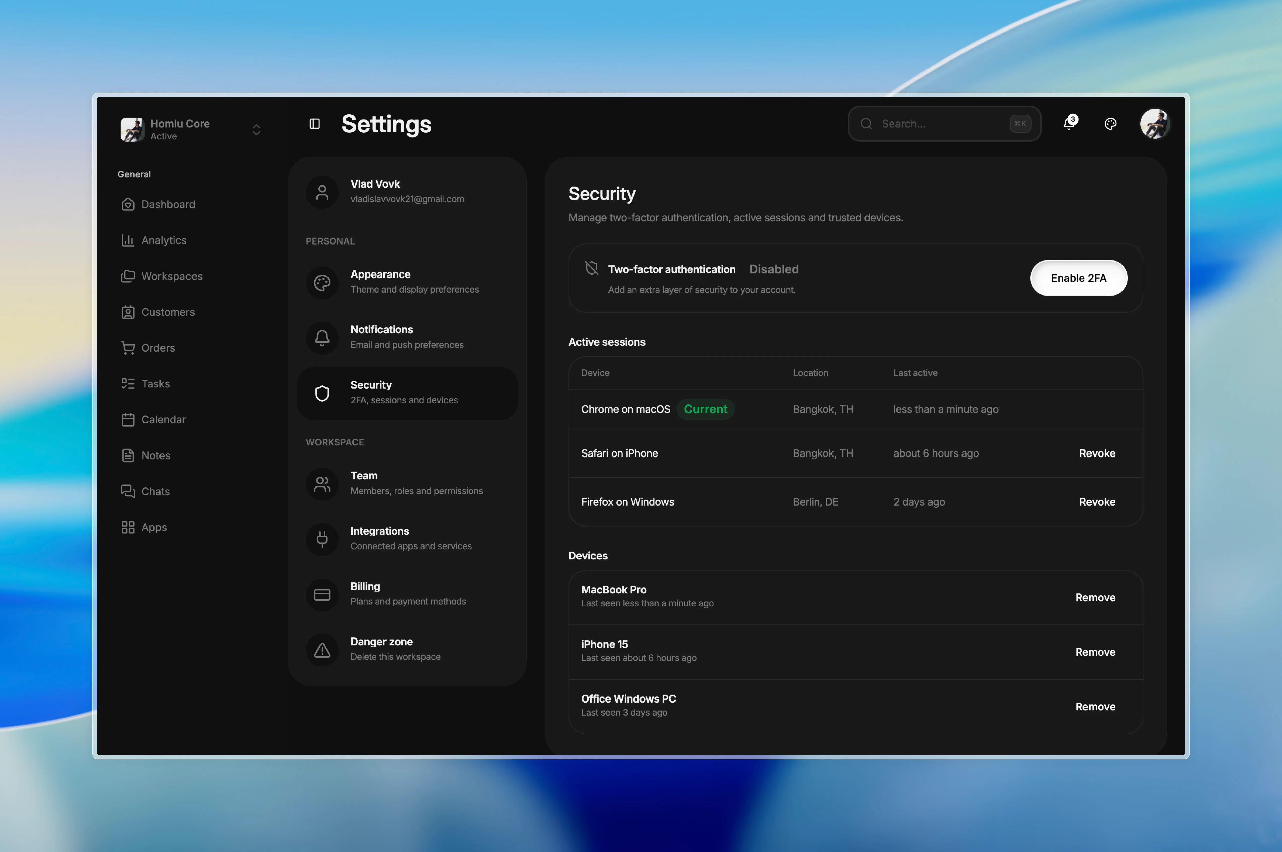 Homlu Dashboard Template gallery image
