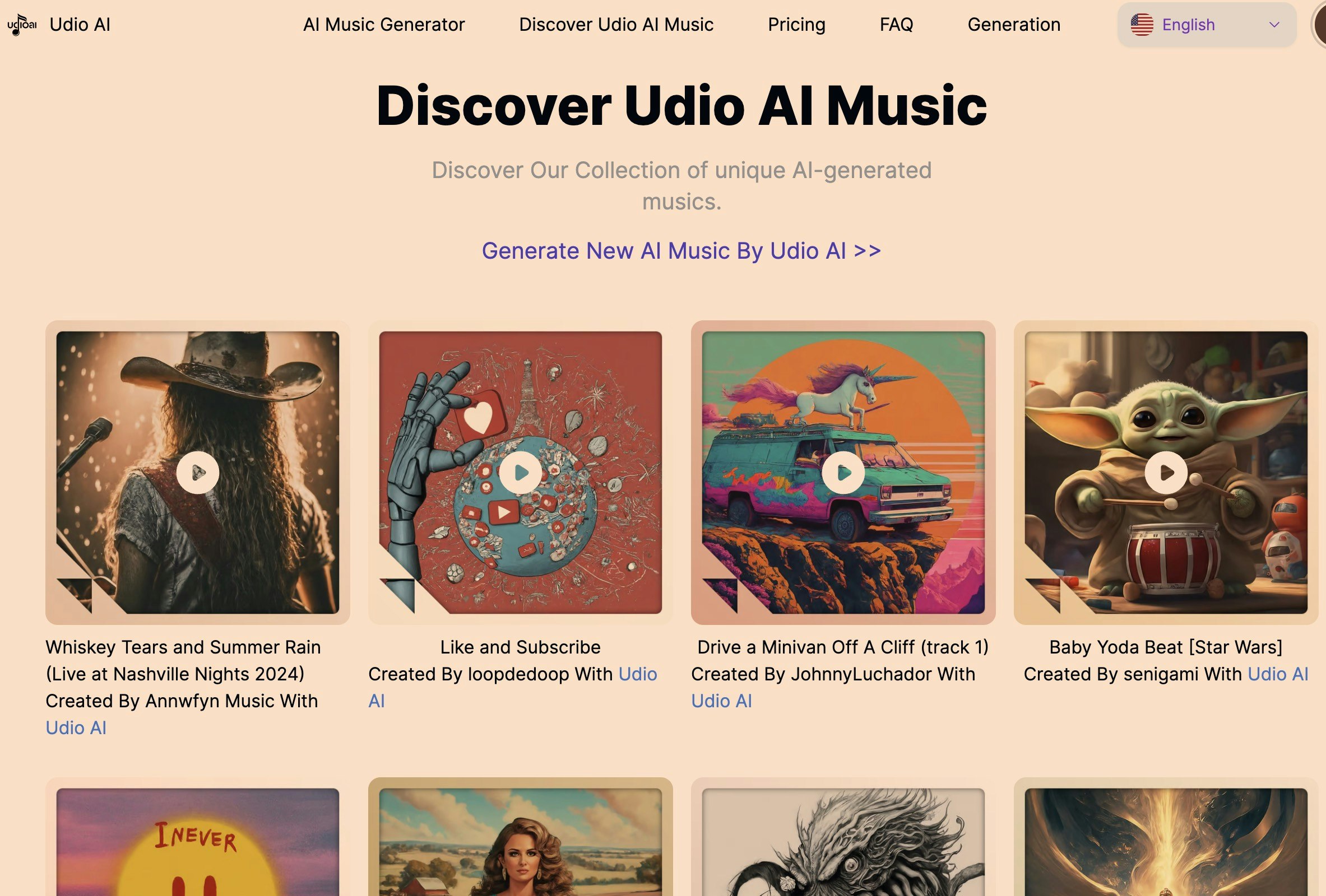 Udio AI gallery image