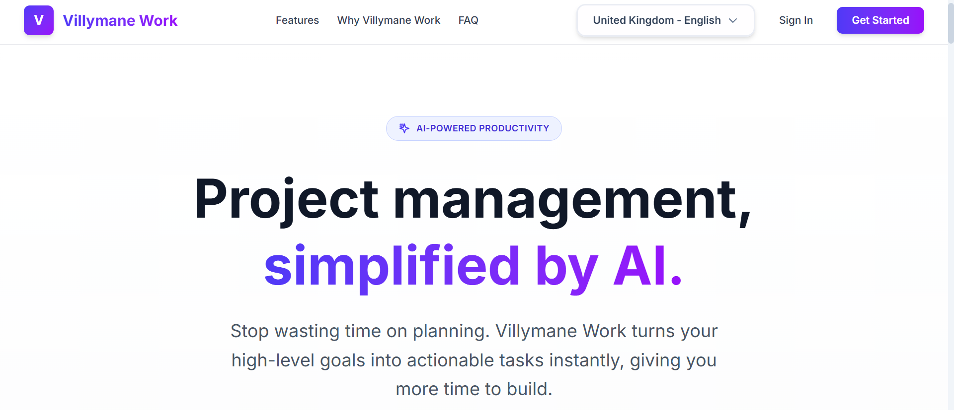 Villymane Work - Main product screenshot demonstrating key features and user interface