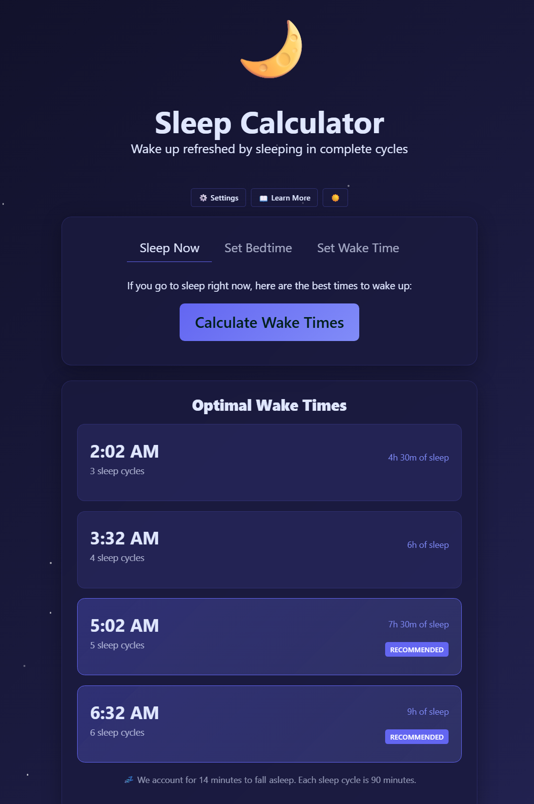 Sleep Calculator - Product Hunt launch logo and brand identity