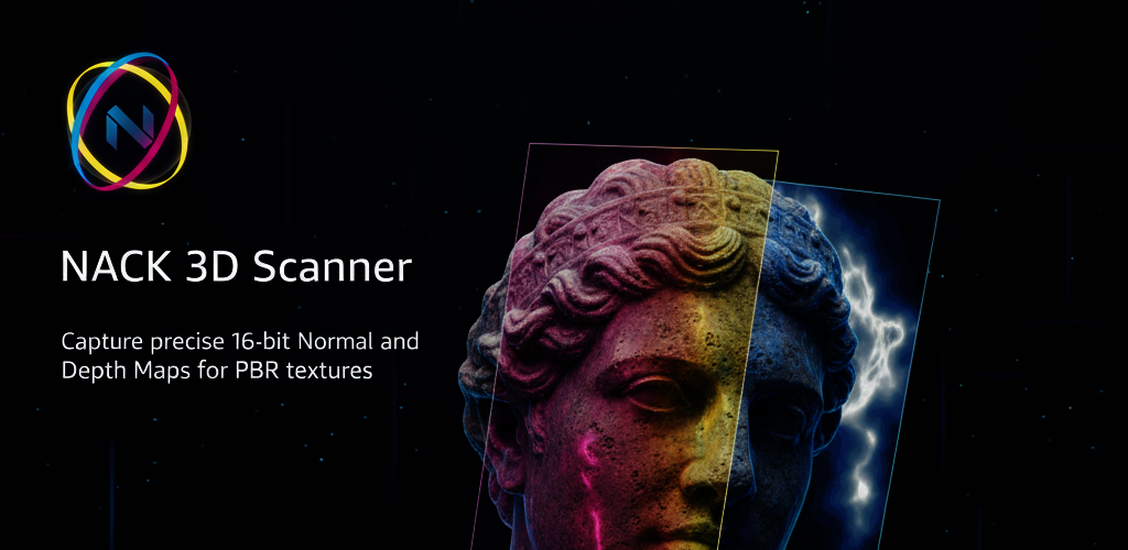 NACK — Pro 3D & PBR Scanner - Main product screenshot demonstrating key features and user interface