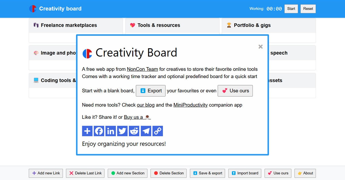 Creativity board gallery image
