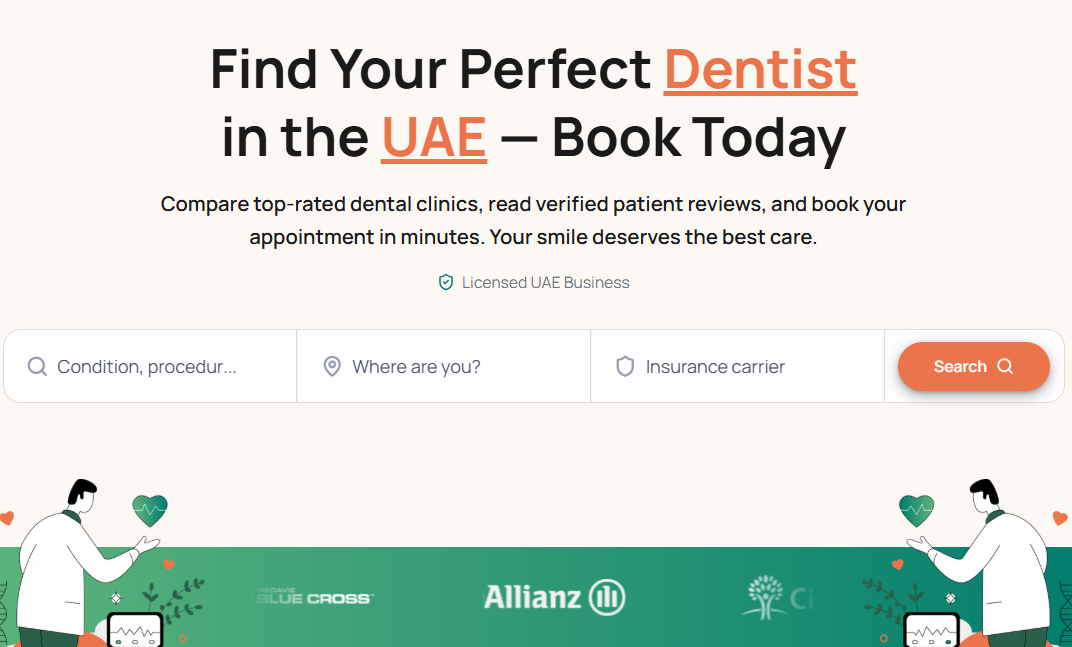 DentistNearMeDubai - Main product screenshot demonstrating key features and user interface