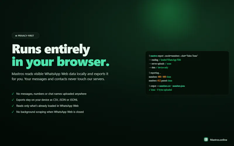 Mastros - Whatsapp Scraper screenshot 5