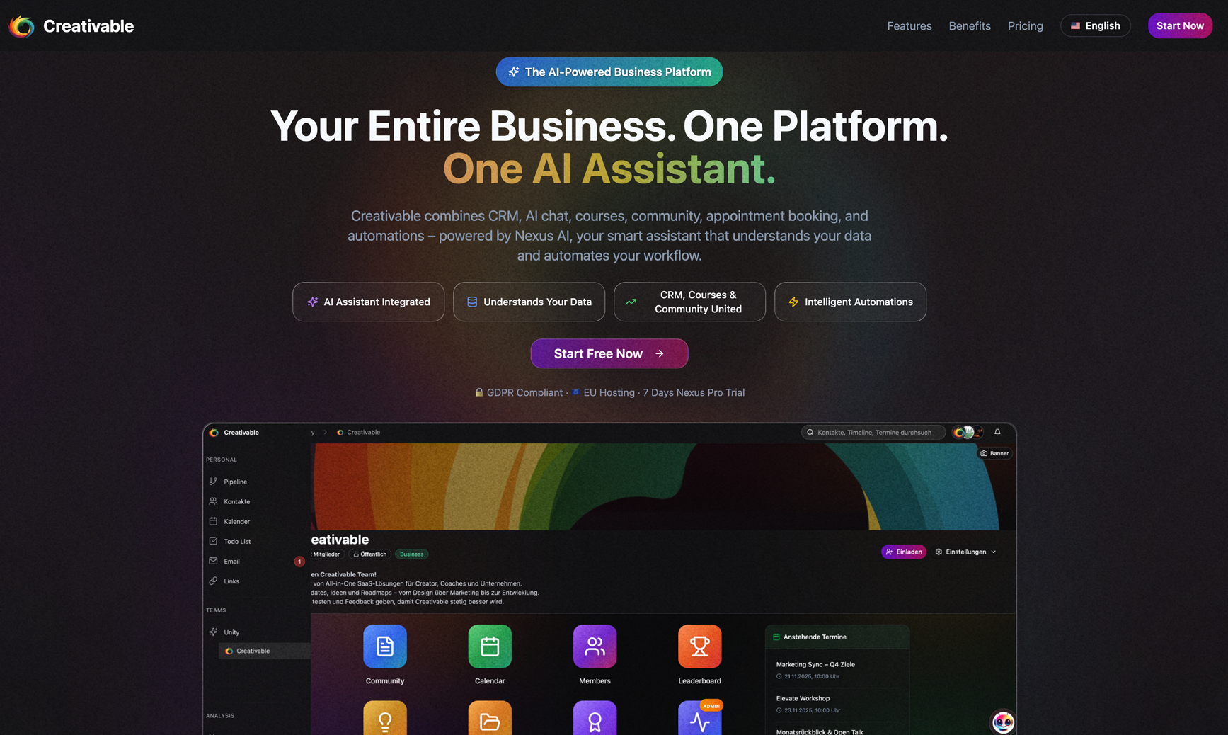 Creativable - Main product screenshot demonstrating key features and user interface