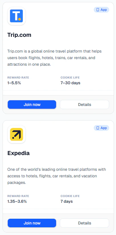 Travel Affiliate screenshot 3