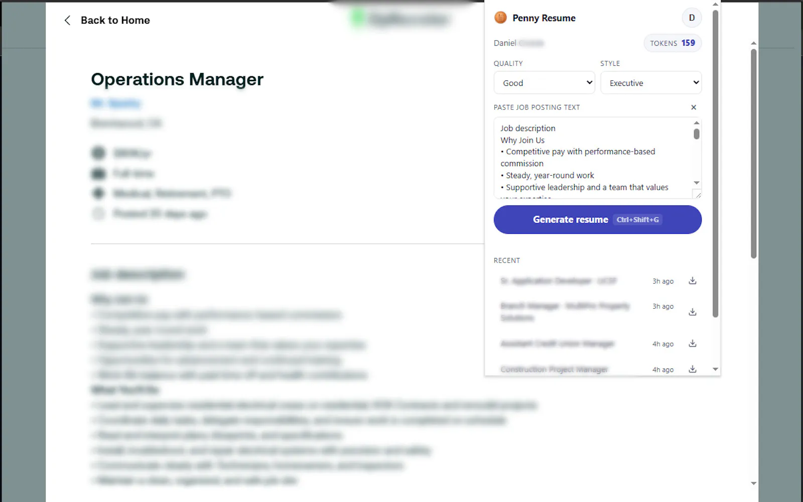 Penny Resume screenshot 2