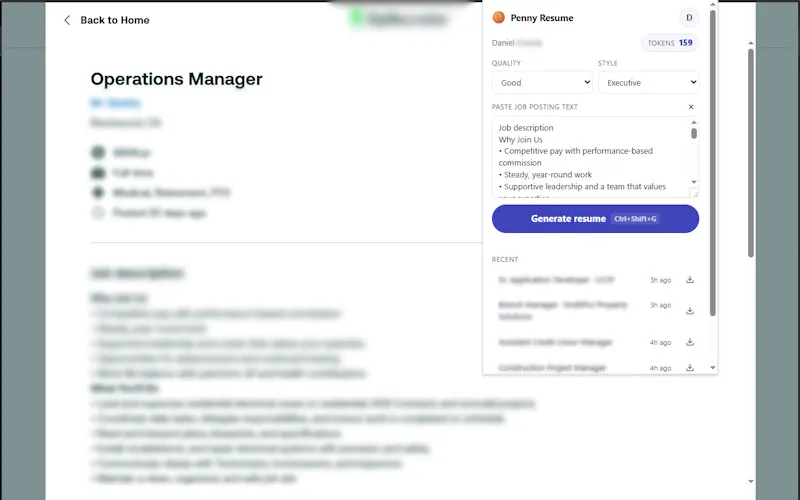Penny Resume screenshot 2