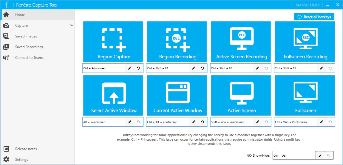 Fenêtre Capture Tool gallery image