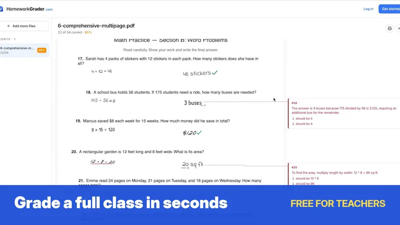 HomeworkGrader.com screenshot 1 (video preview)