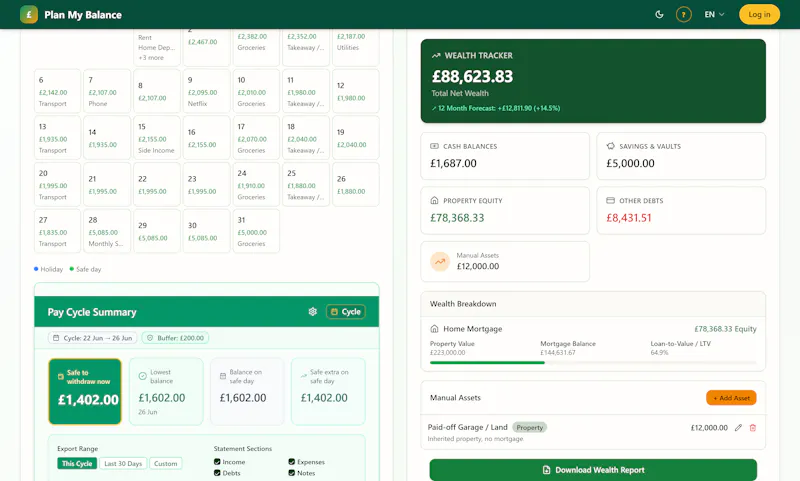 PlanMyBalance screenshot 3
