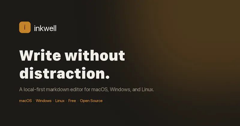 inkwell - Write without distraction. screenshot 1