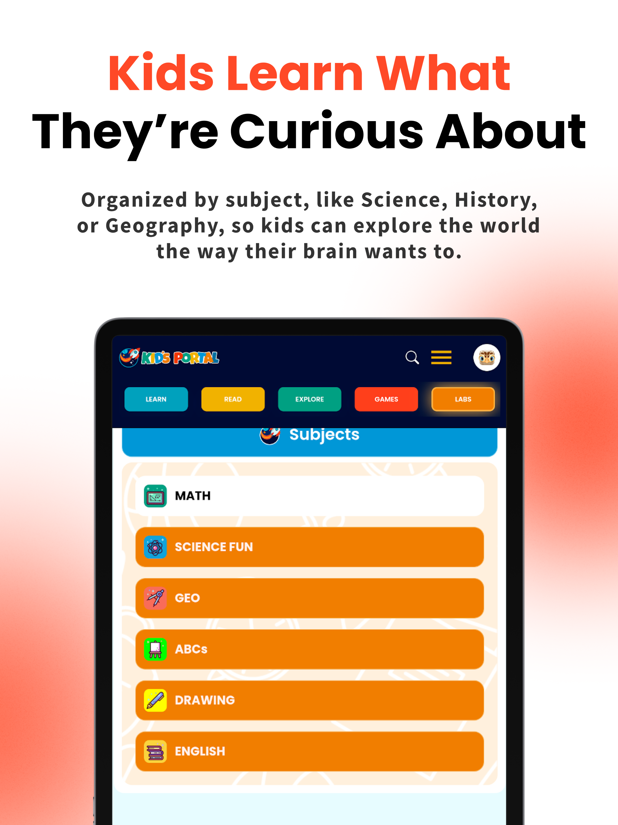 Kid's Portal - Screenshot 4 showing product features and functionality