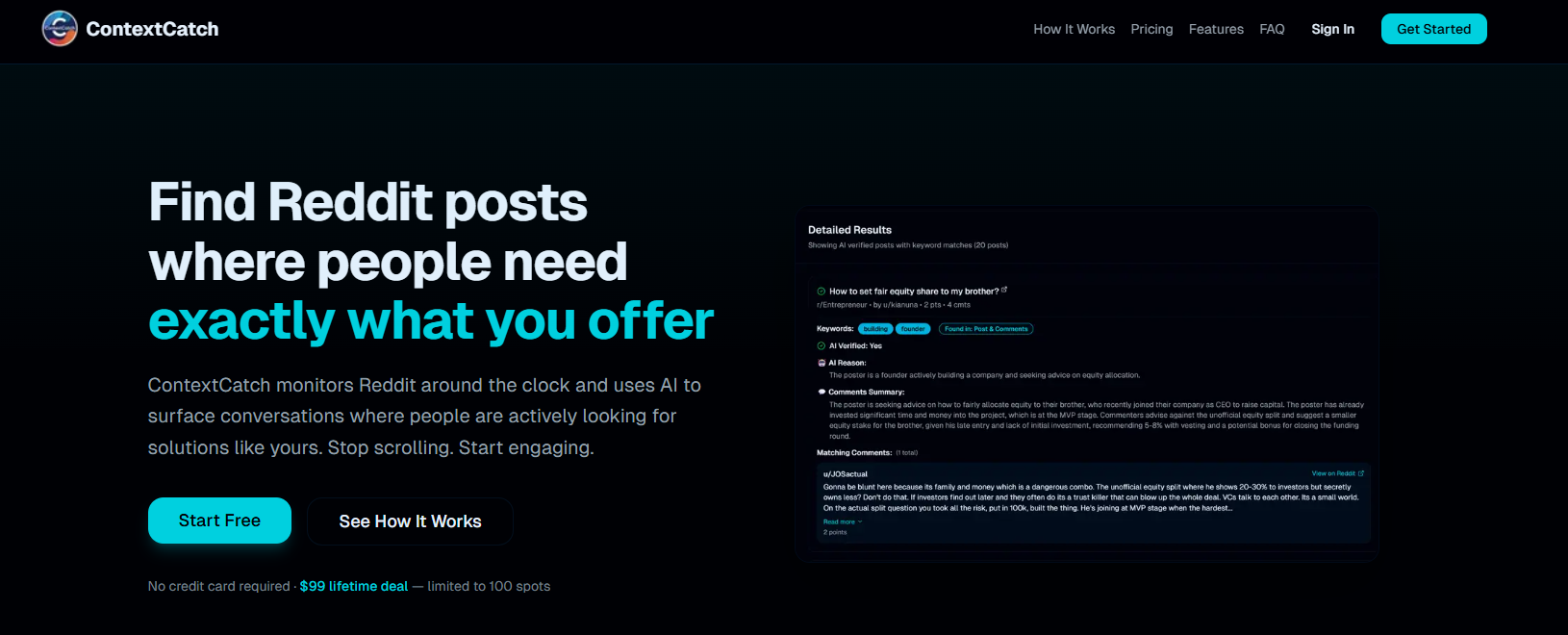 ContextCatch - Main product screenshot demonstrating key features and user interface