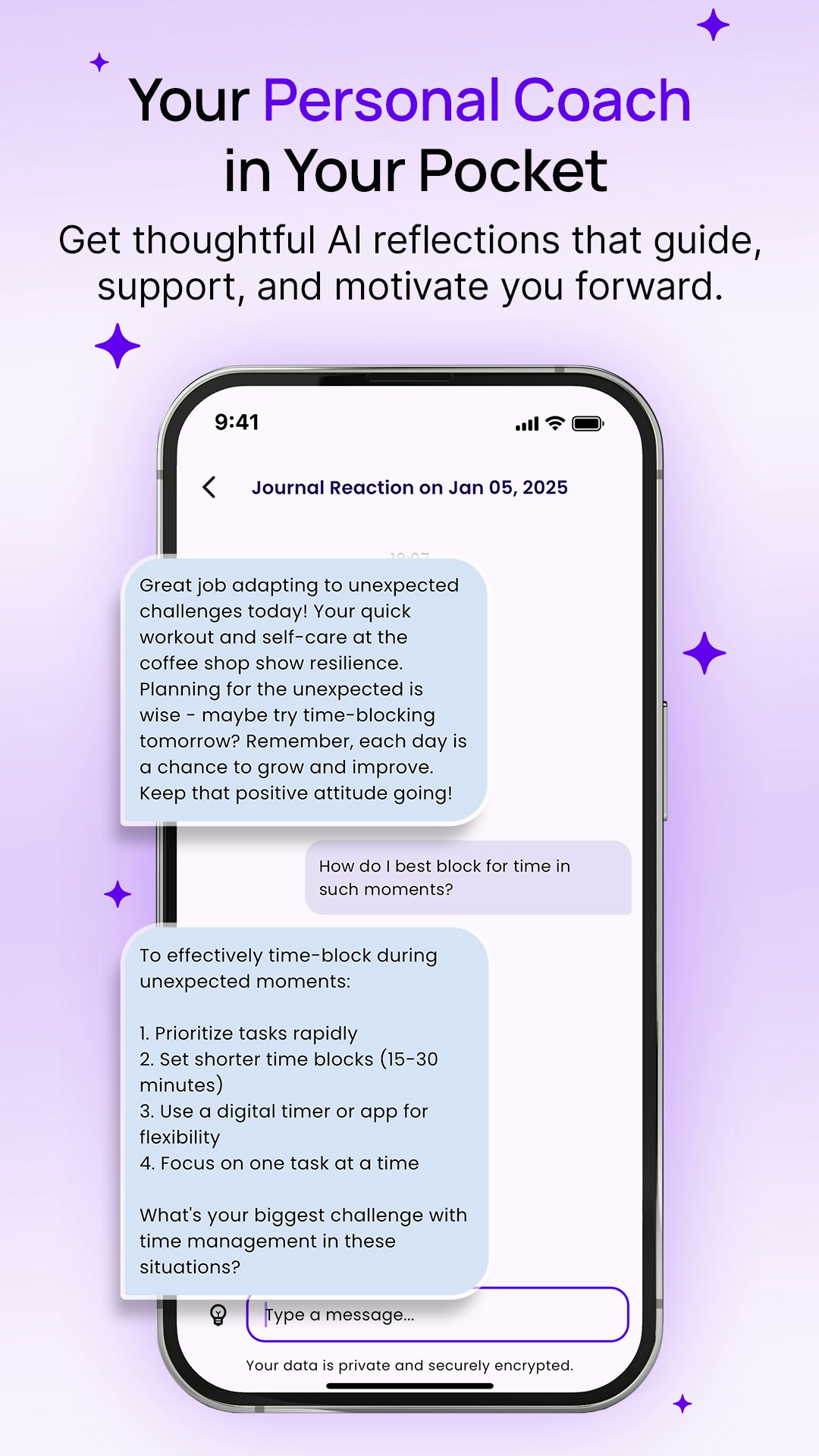 MeetYu Life Coach - Screenshot 4 showing product features and functionality