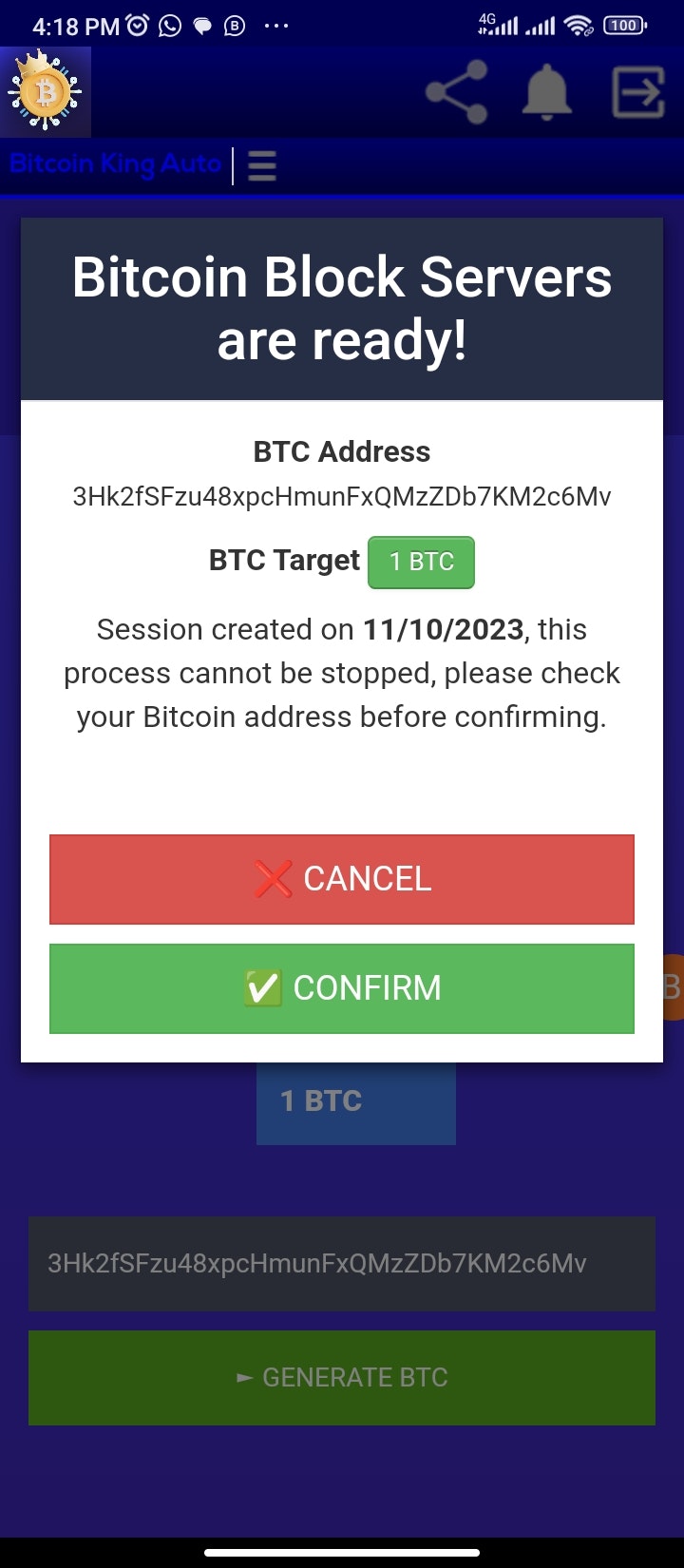 ビットコインキングオート - ビットコインジェネレーター - ビットコインウォレットアドレスに実際のビットコインを生成しますメディア5
