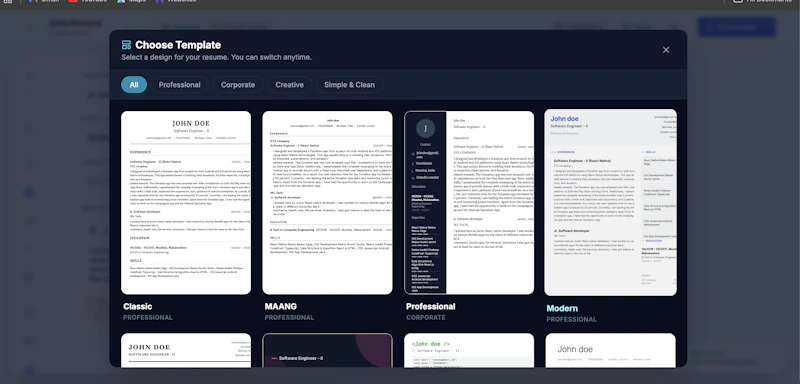 NourResume screenshot 4