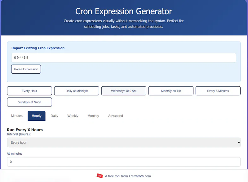 Cron Expression Generator screenshot 1