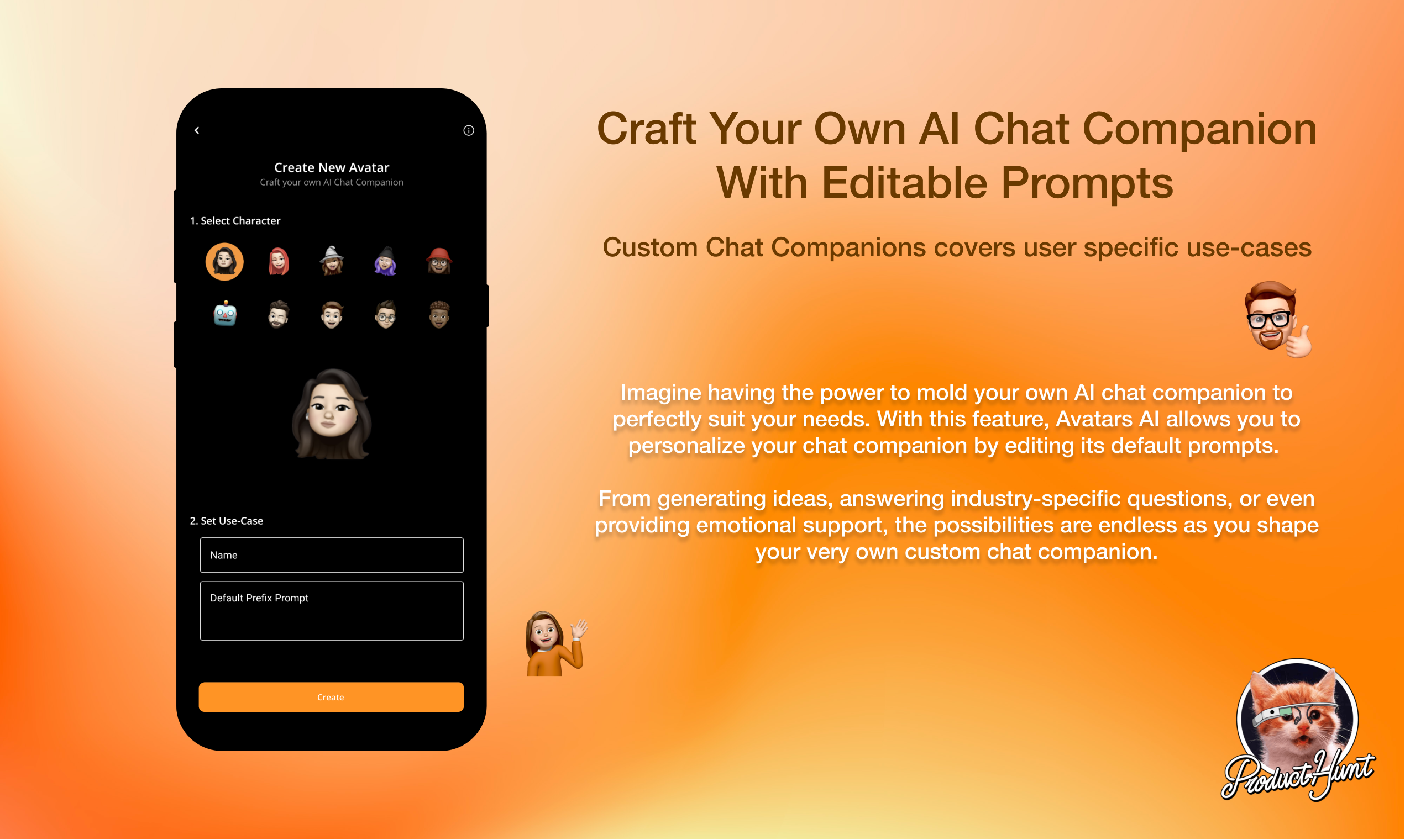 Avatar lì - Personalizzato AI Chat Companion - Alimentato da GPT -4 e Bard AI media 5