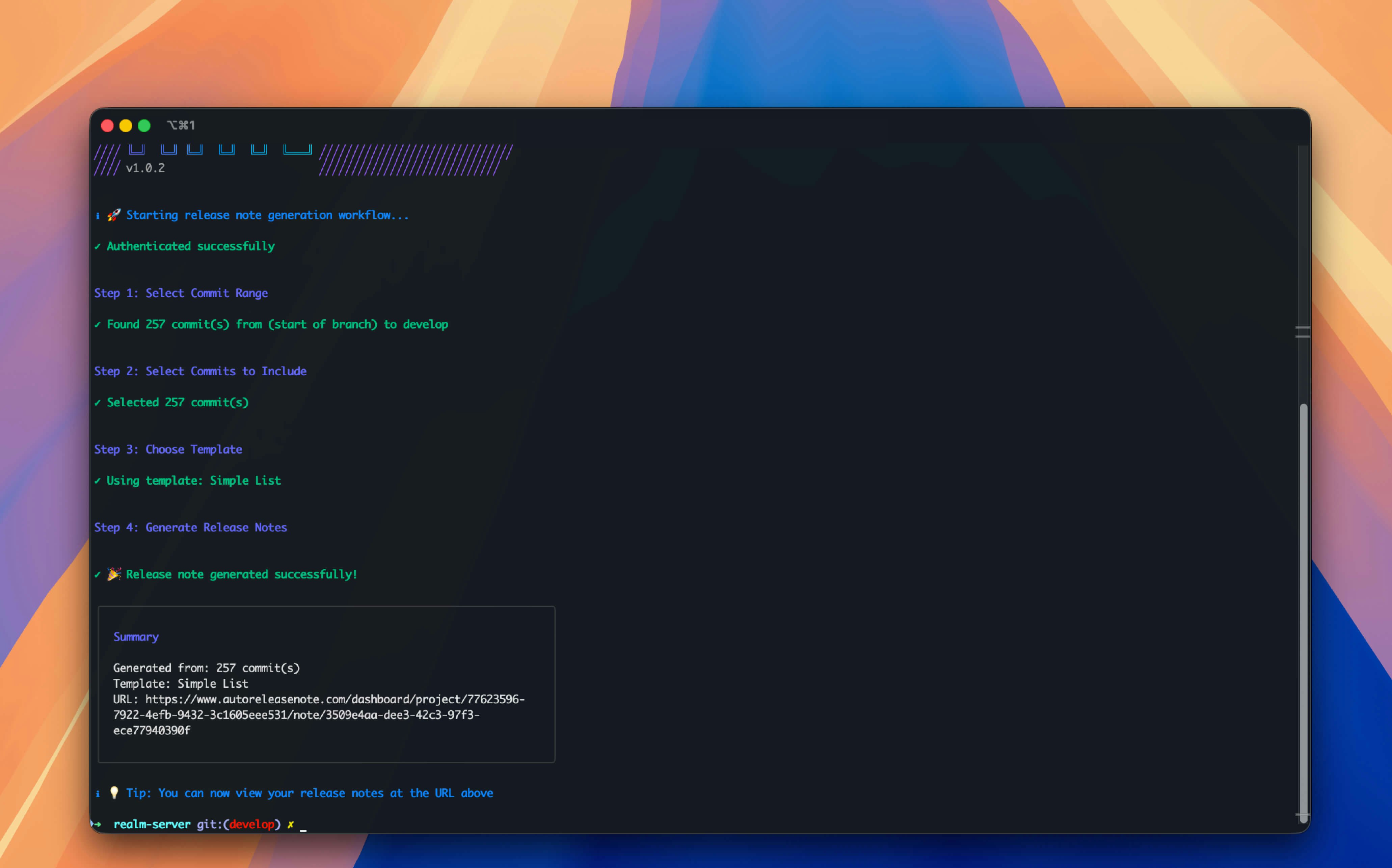 Auto Release Note  gallery image