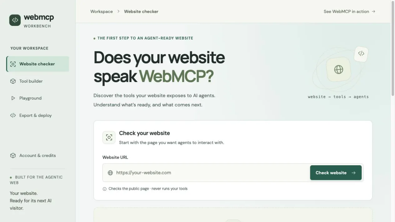 WebMCP Workbench gallery image