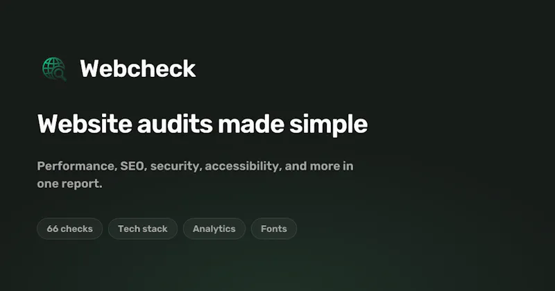 Webcheck screenshot 1