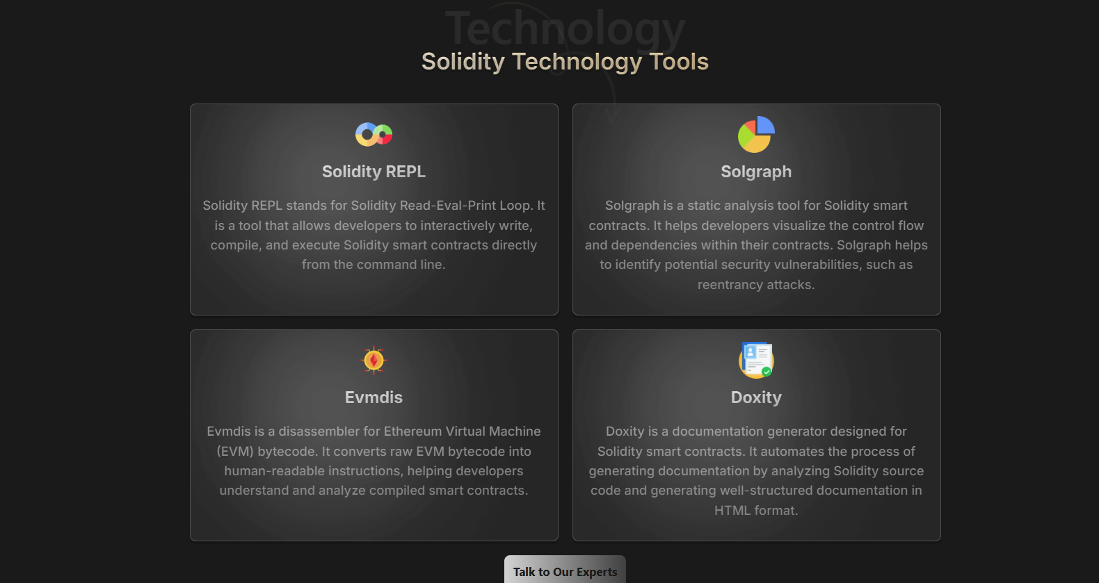 Solidity Development Company - Screenshot 2 showing product features and functionality