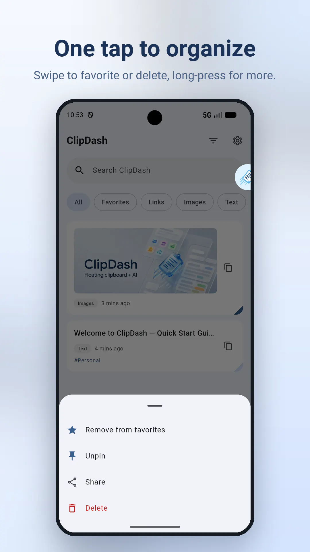 ClipDash: AI Clipboard Manager gallery image
