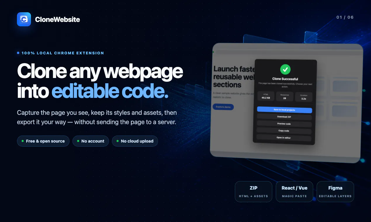 CloneWebsite gallery image