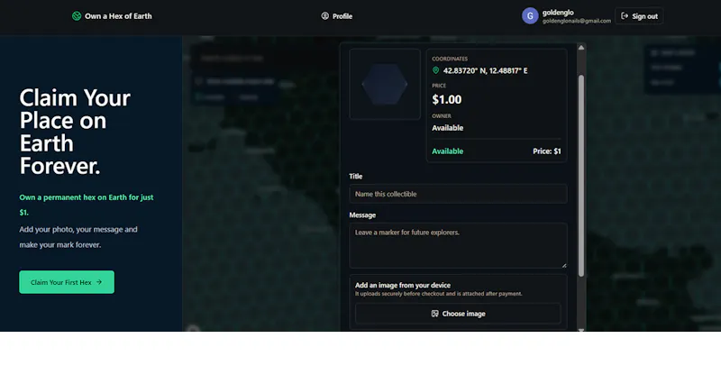 Own a Hex of Earth screenshot 4