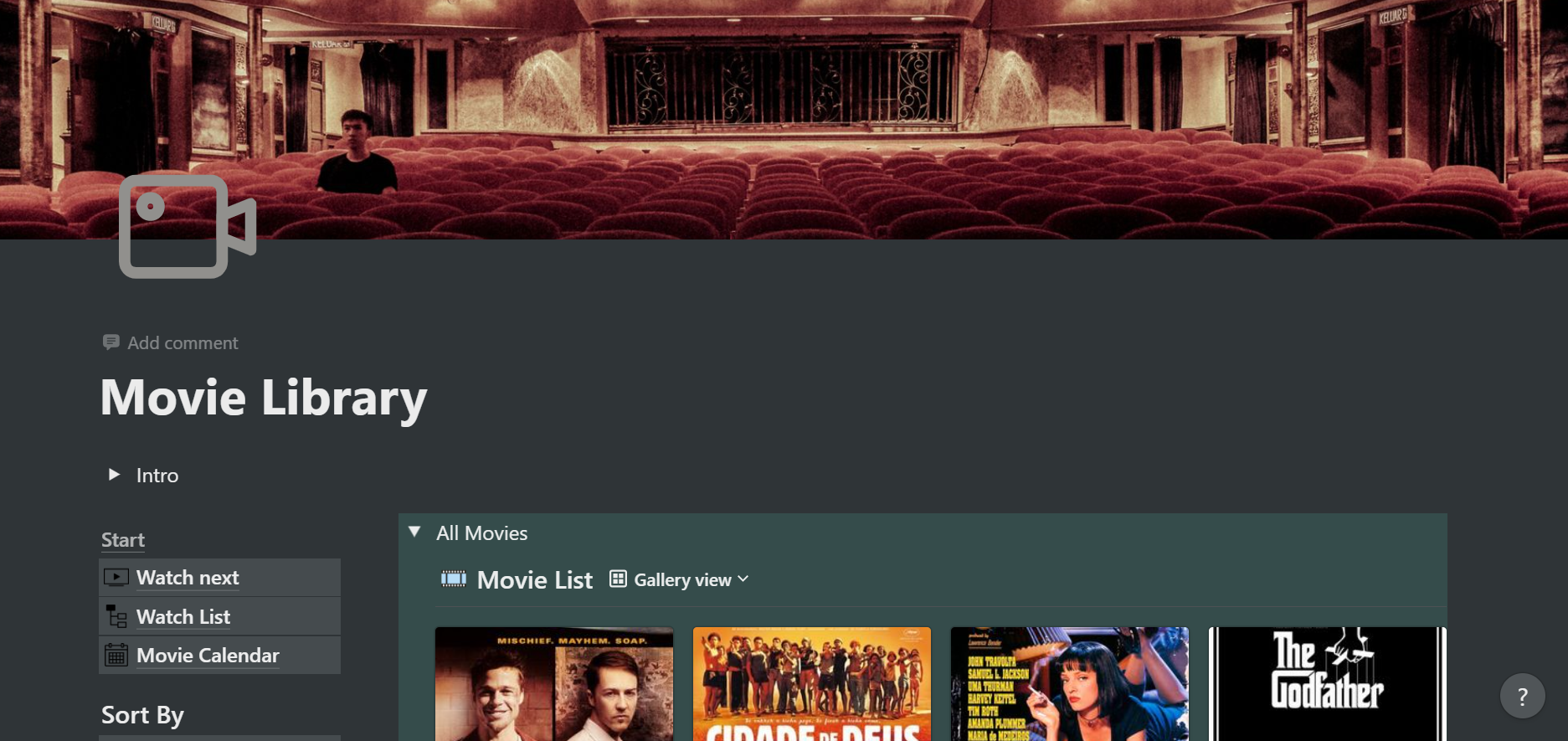 Notion Movie Library Template