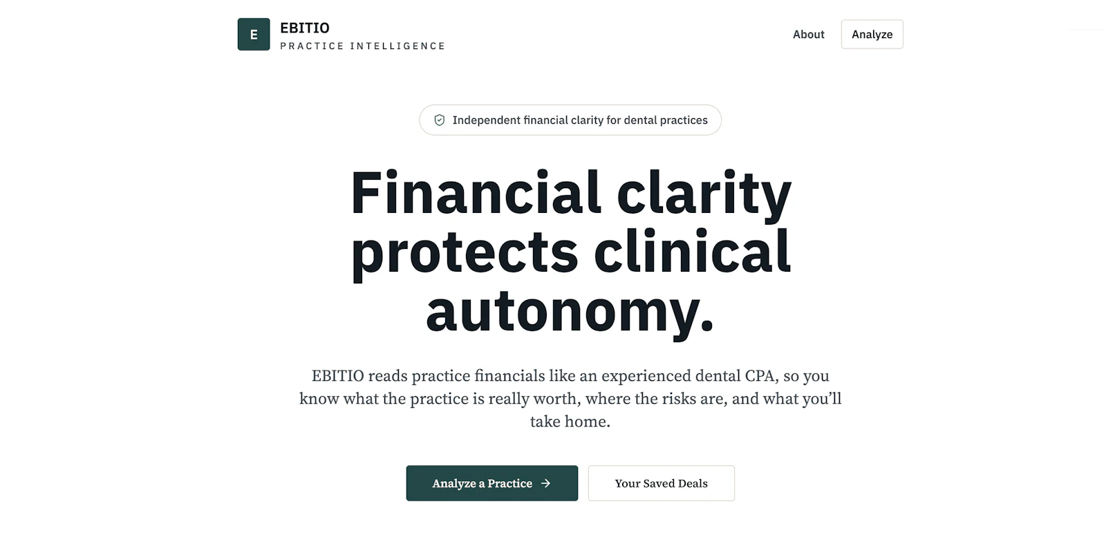 EBITIO: Financial clarity for dentists screenshot 2