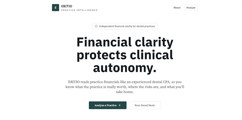 EBITIO: Financial clarity for dentists screenshot 2