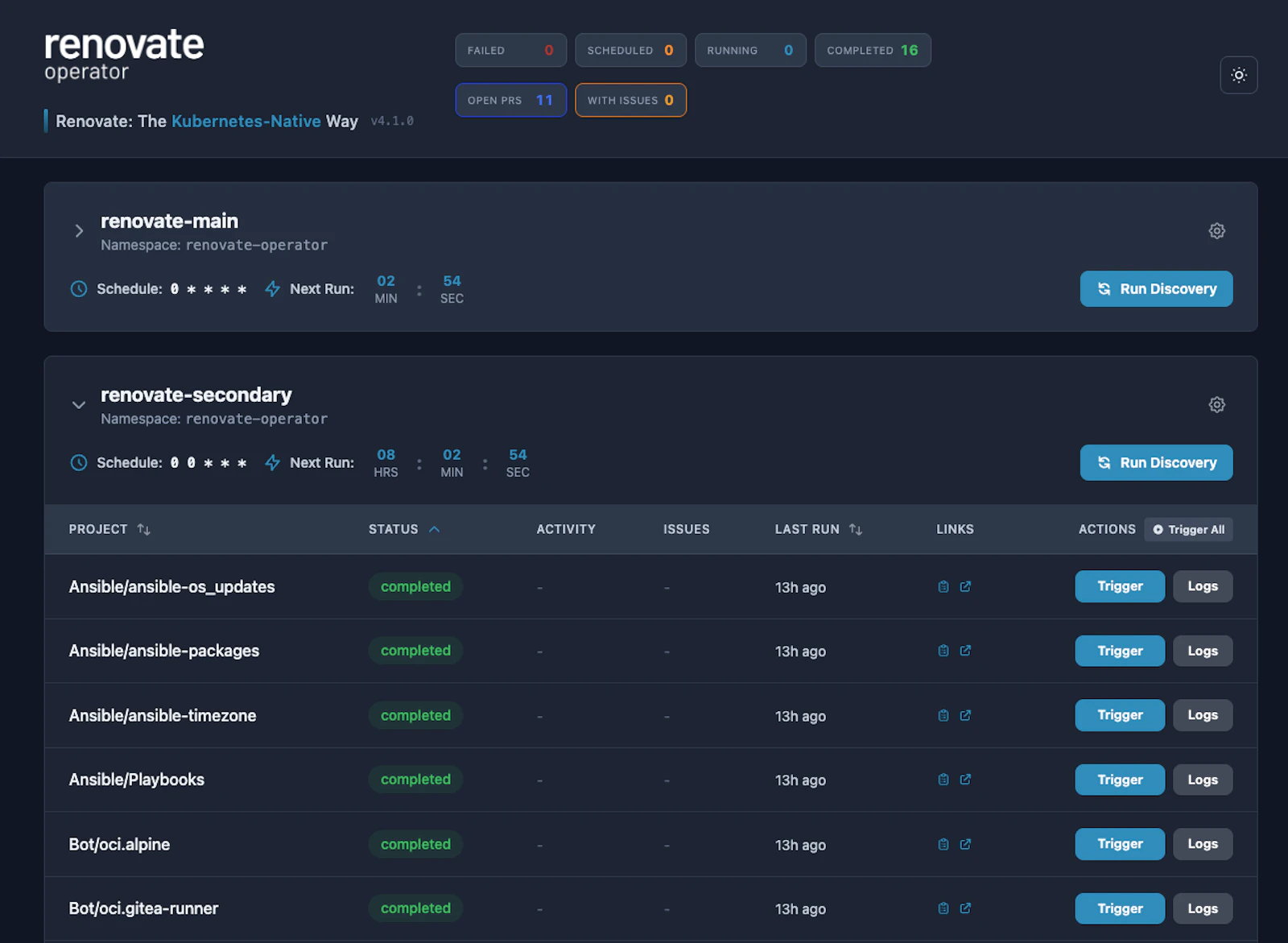 mogenius Renovate Operator screenshot 3