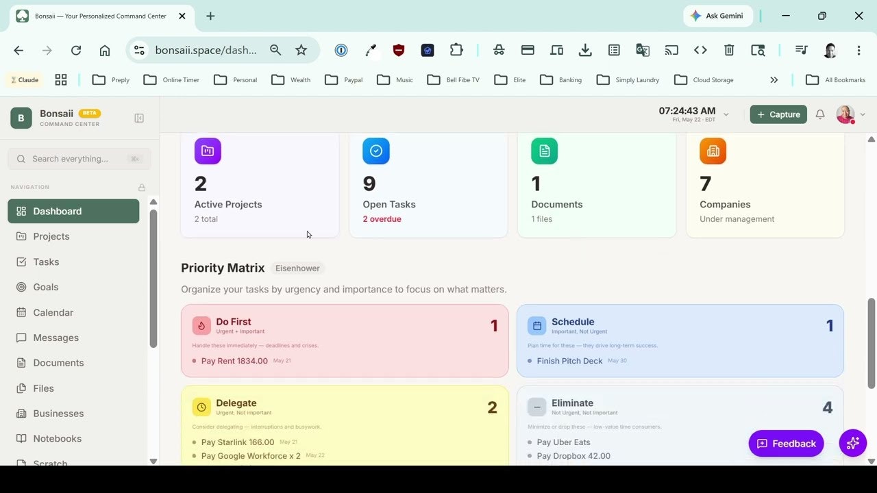 Bonsaii — Personalized Command Center gallery image
