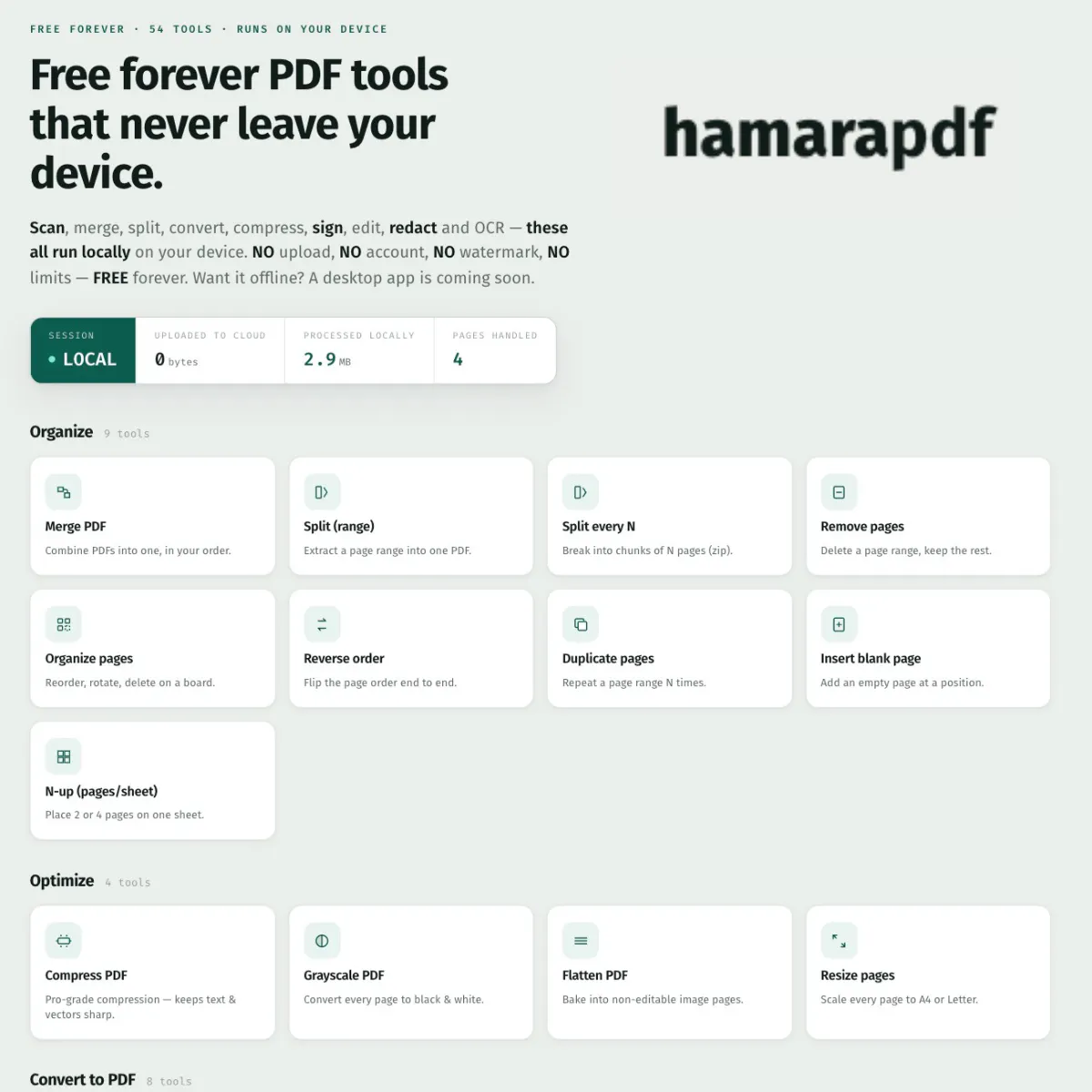 hamarapdf  Free PDF Tools on your Device