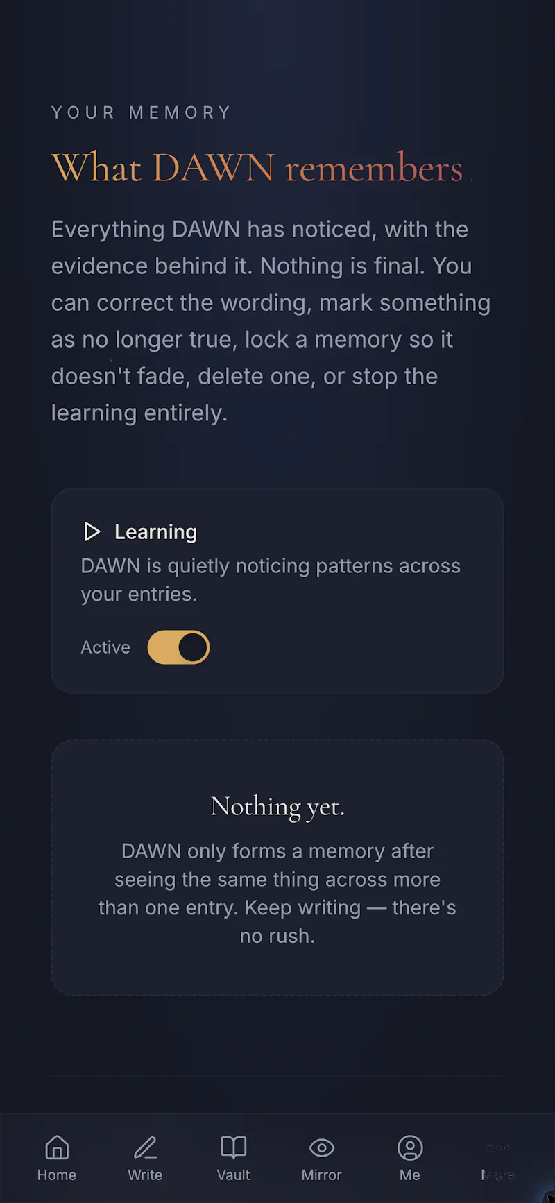 DAWN Vault journal for your inner world screenshot 6