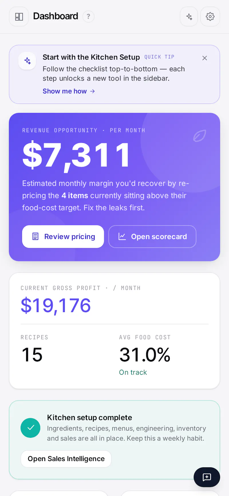 Food Cost Calculator: Menu Profit Sprint screenshot 5
