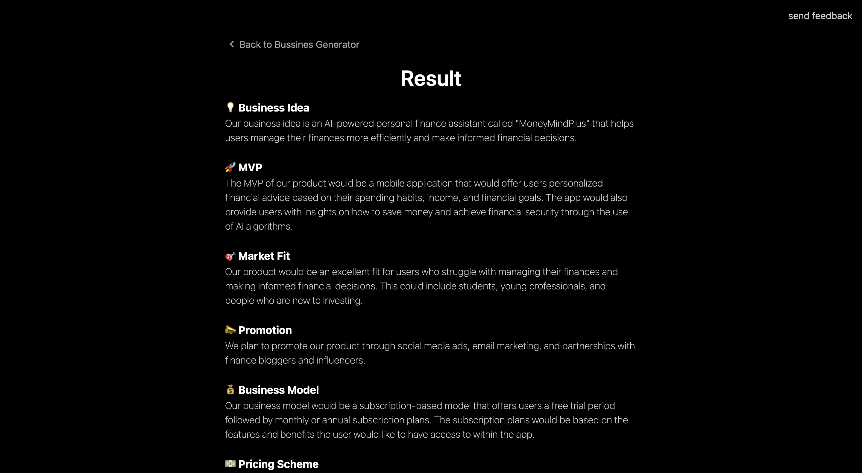 Business Idea Generator AI media 2