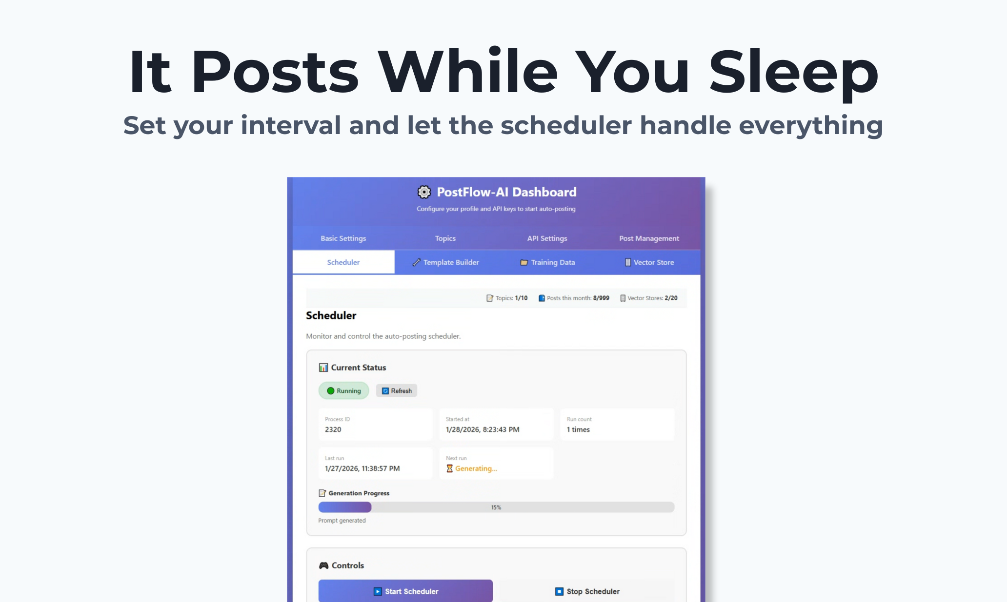 PostFlow-AI - Screenshot 2 showing product features and functionality