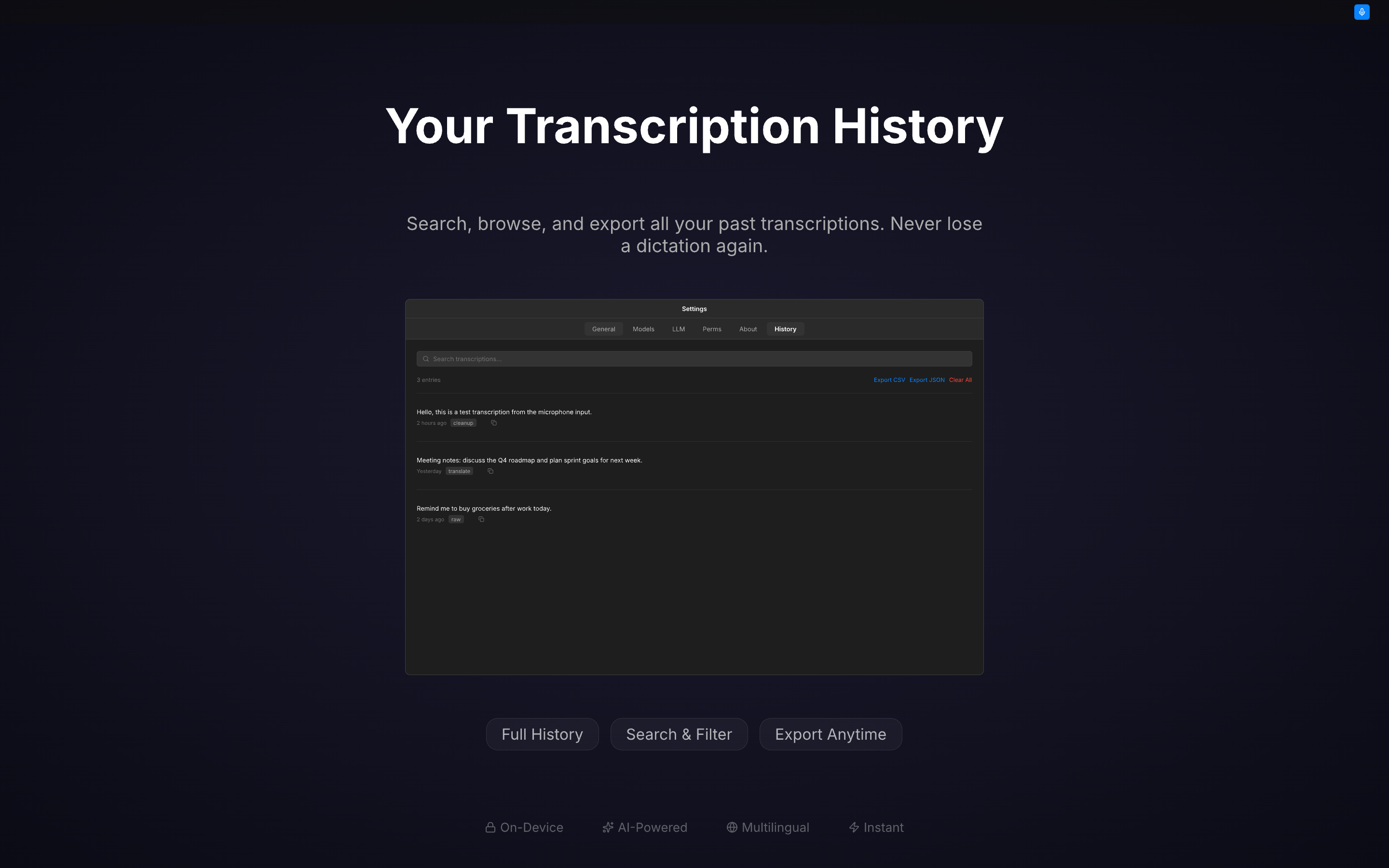 WalkAITalkie - Screenshot 4 showing product features and functionality
