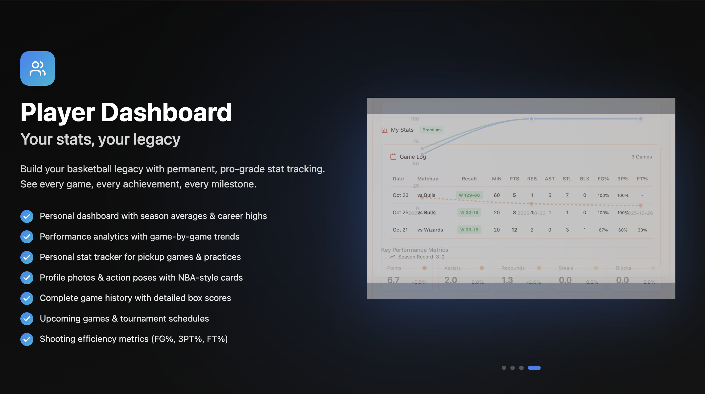 StatJam - Screenshot 3 showing product features and functionality