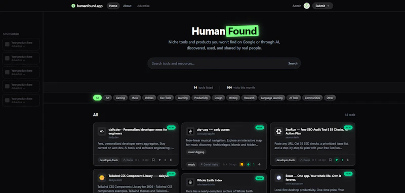 HumanFound screenshot 2