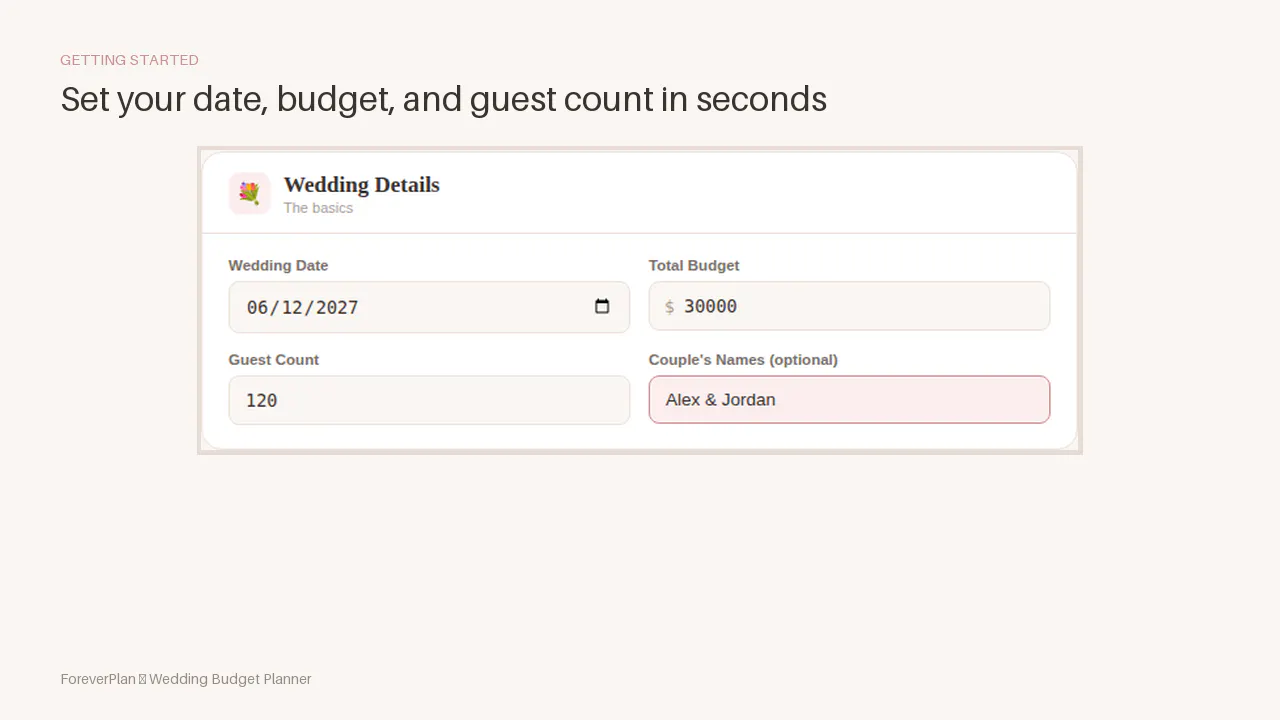 ForeverPlan — Wedding Budget Planner gallery image