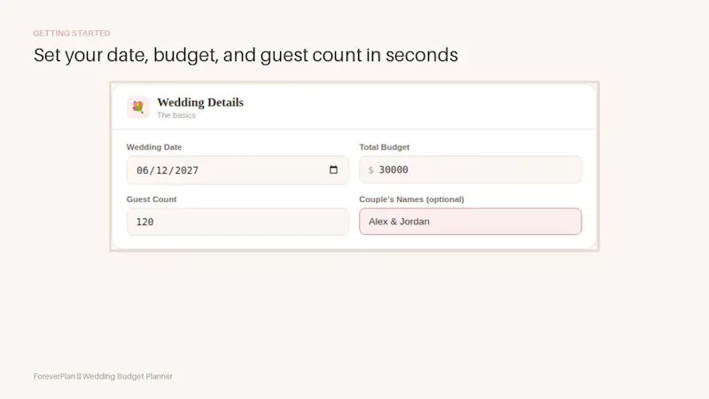 ForeverPlan — Wedding Budget Planner screenshot 3