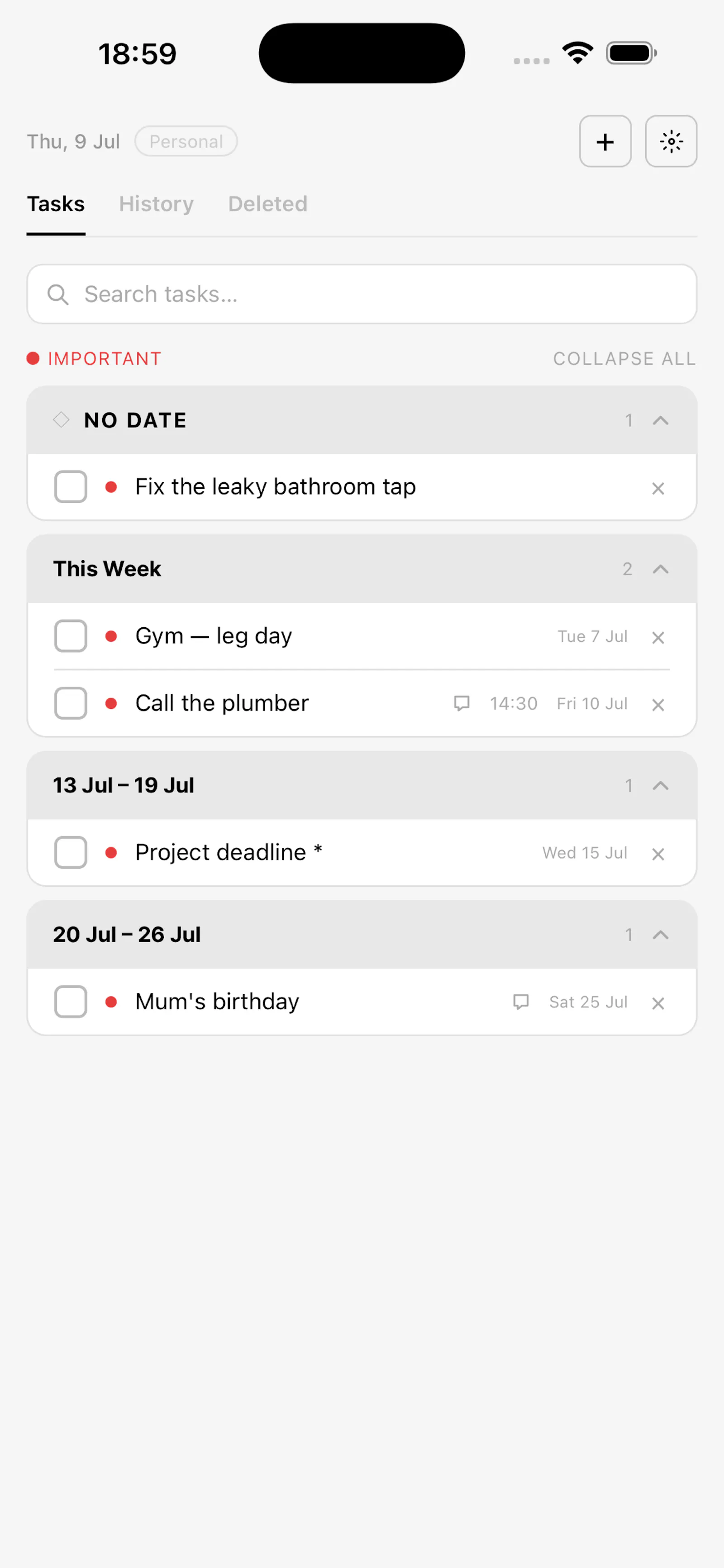 Tickweek — Minimalist Weekly Planner screenshot 2