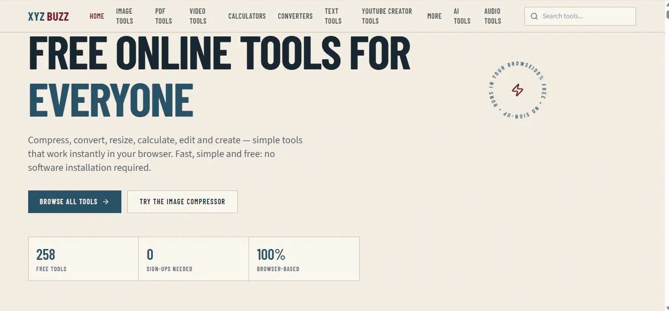XYZBuzFree OnlineTools for EverydayTasks gallery image