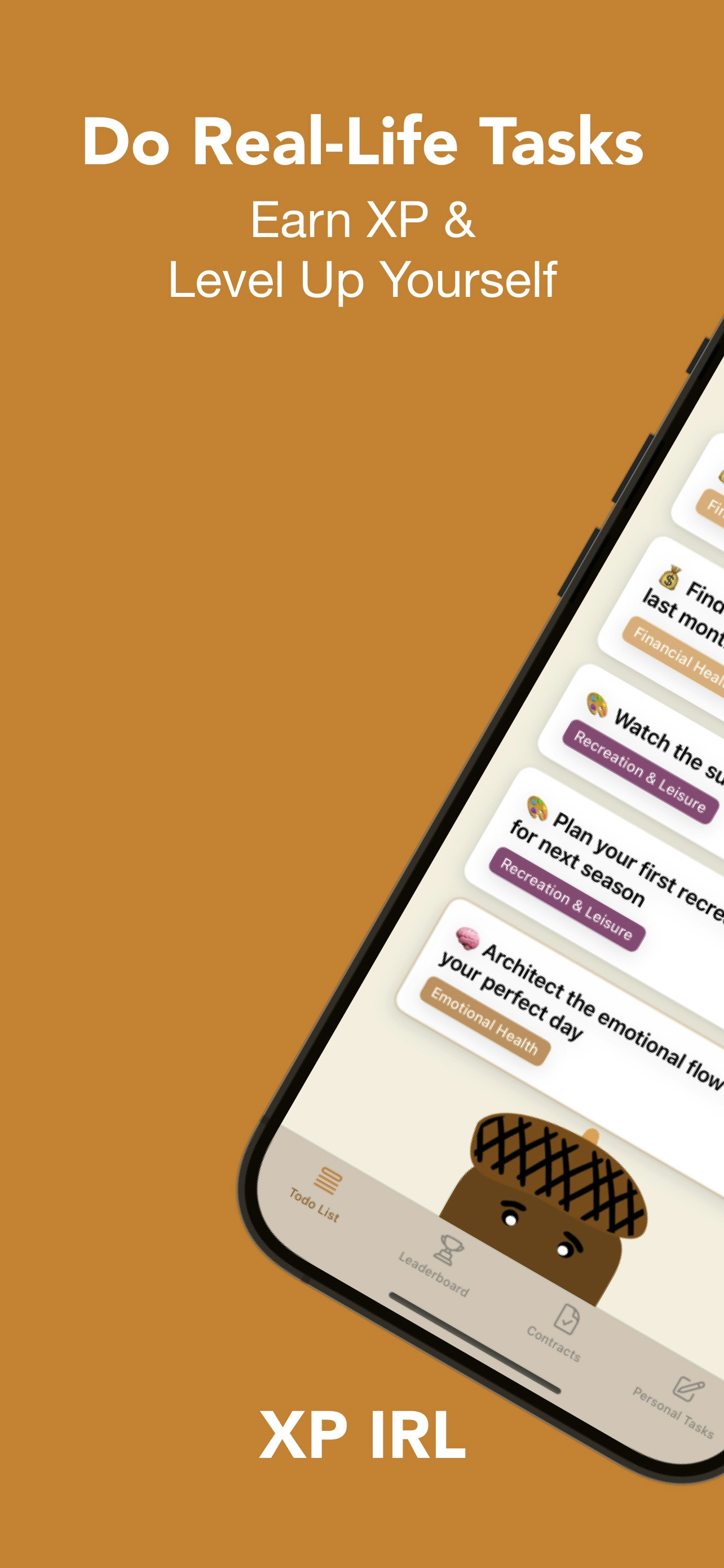 XP IRL: new design and Contracts feature - Main product screenshot demonstrating key features and user interface