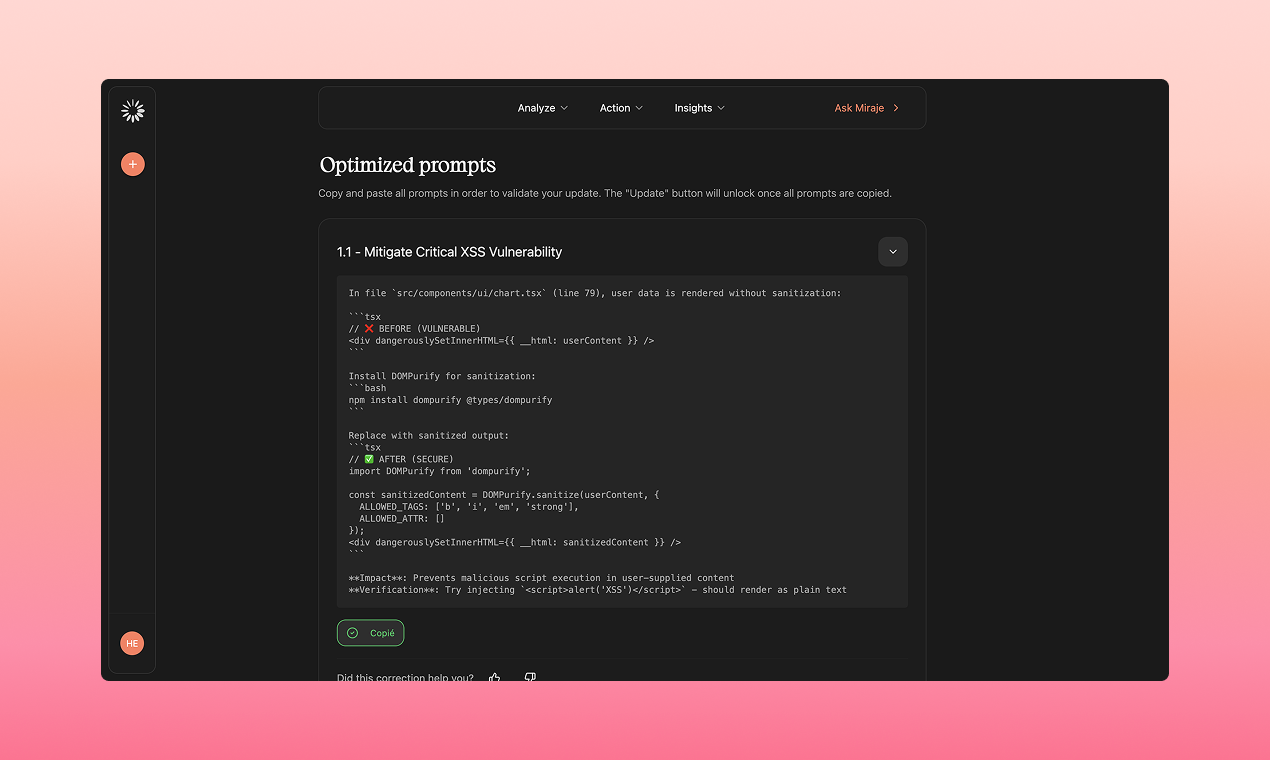 Miraje - Screenshot 4 showing product features and functionality