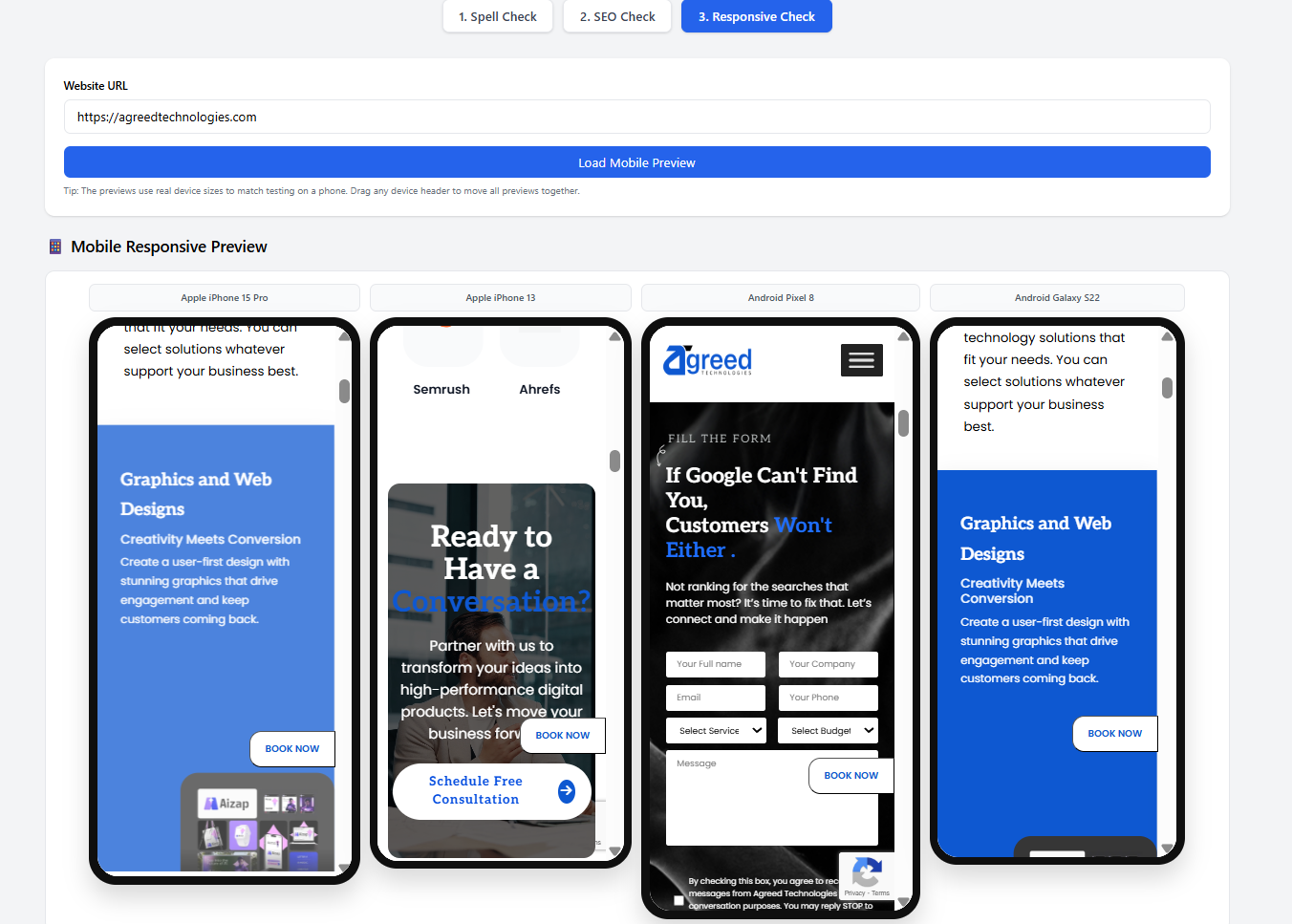 Website Spell, SEO,  Mobile View Checker gallery image